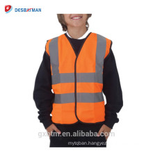 EN1150 Child Safety Vest Orange,Kids Hi Vis Reflective Waistcoat For Walking Or Riding